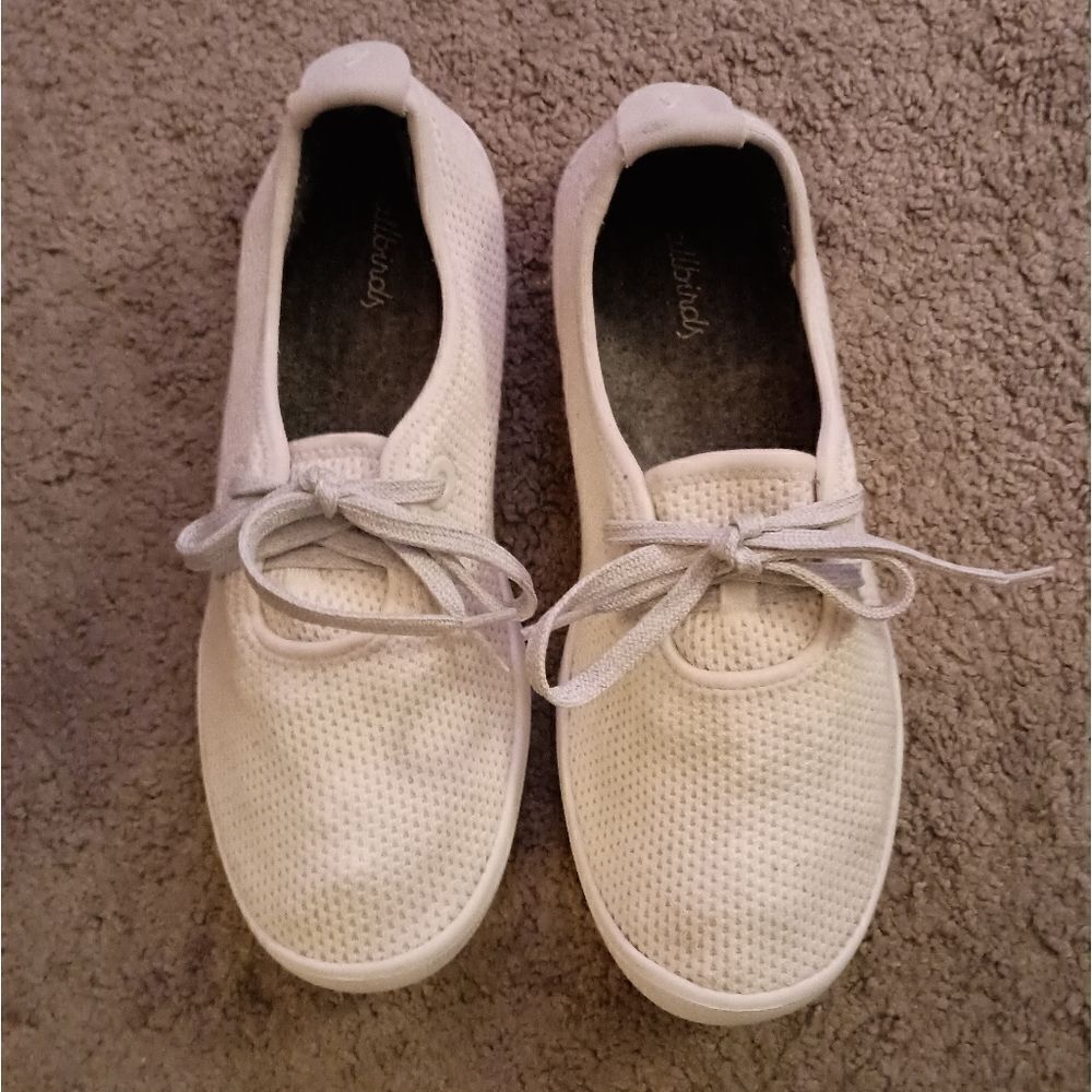 Allbirds Womens Tree Runners White Running Shoes Sneakers Size 9 PRE-OWNED